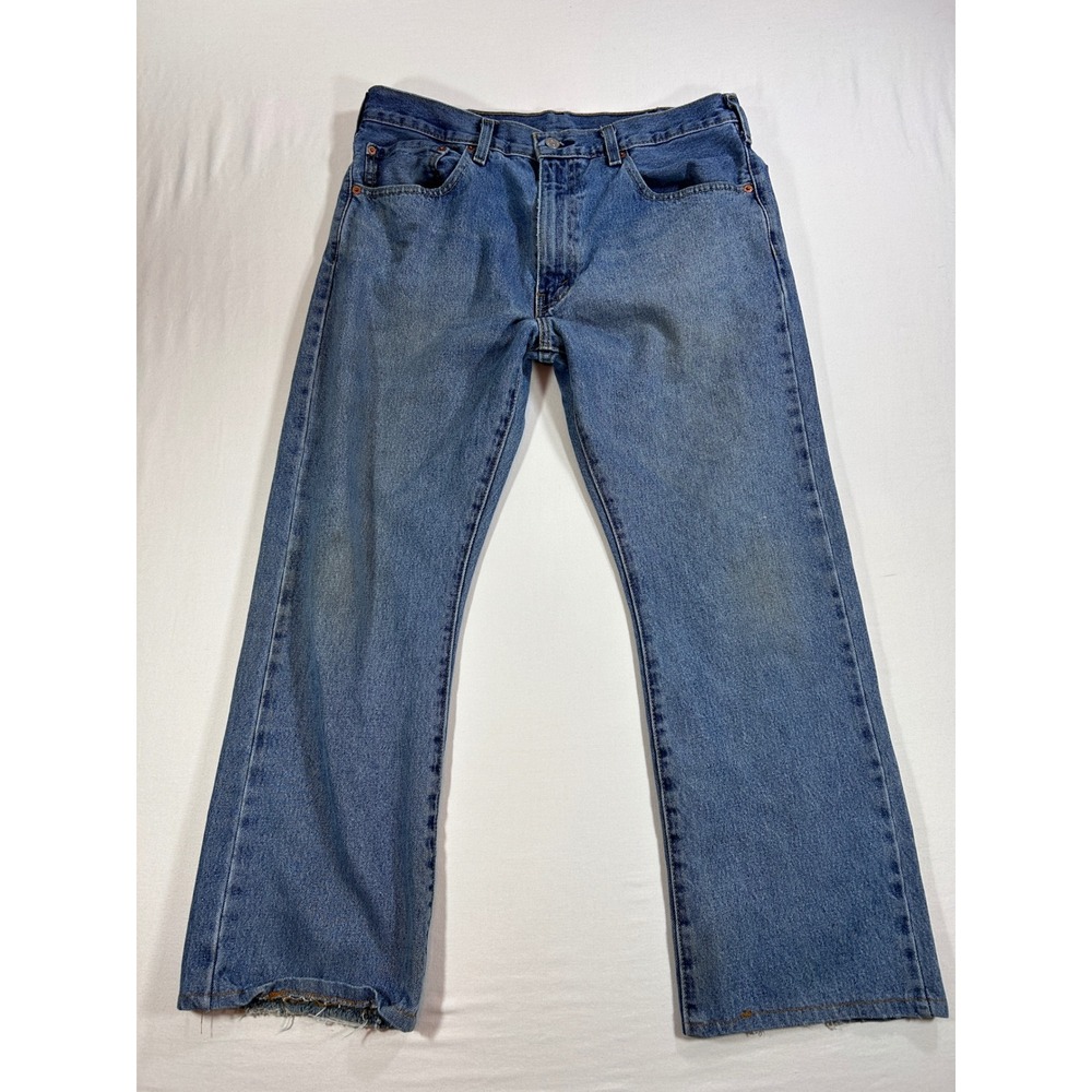 Levis 517 Bootcut Jeans Mens 35x30 Medium Wash Blue Denim